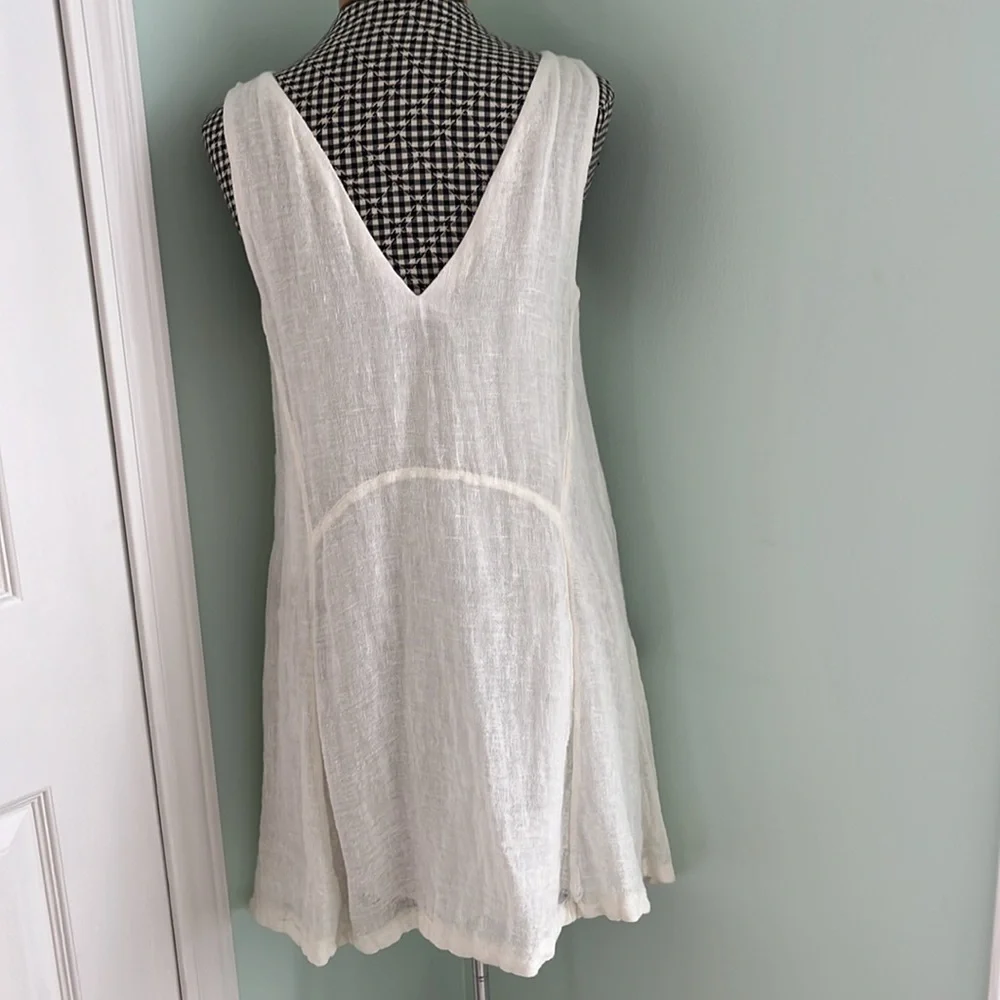 Free People Ivory Textured Mini Dress